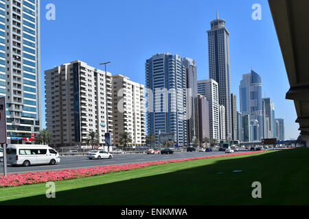 Dubai, Sheikh Zayed Road, Handelszentrum Stockfoto