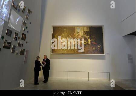 Mailand (Italien), World Ausstellung Expo 2015, Heiliger Stuhl-Pavillon, Letztes Abendmahl-Gemälde von Tintoretto Stockfoto