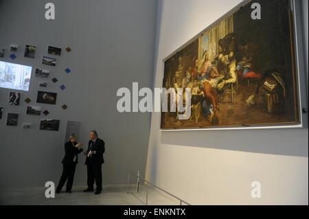 Mailand (Italien), World Ausstellung Expo 2015, Heiliger Stuhl-Pavillon, Letztes Abendmahl-Gemälde von Tintoretto Stockfoto