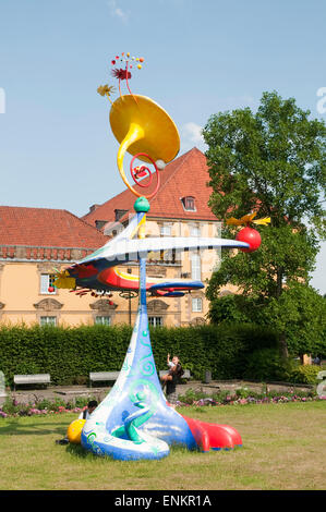 moderne Skulptur, Schloss, Schlossgarten, Universität Osnabrück, Niedersachsen, Deutschland Stockfoto