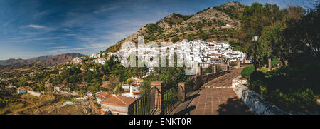 Panorama des weißen Dorfes Mijas Stockfoto