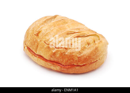 Toast auf weißem Hintergrund Stockfoto