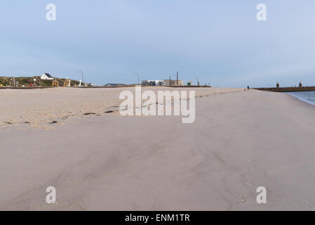 Strand von Hörnum in Sylt, Deutschland Nord vom Hafen aus gesehen Stockfoto