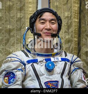 Internationale Raumstation ISS-Expedition 44 Crew Mitglied Astronaut Kimiya Yui der Japan Aerospace Exploration Agency am zweiten Tag der Qualifikation Prüfungen an den Gagarin-Kosmonautentrainingszentrum 7. Mai 2015 in Star City, Russland. Stockfoto