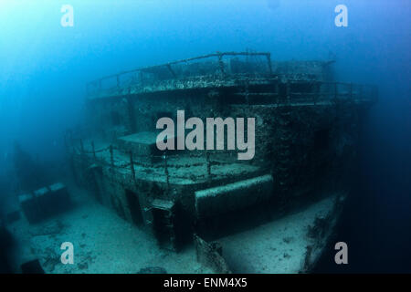 Das Wrack der Spiegel Grove finden Sie auf der Unterseite von Key Largo, FL. Stockfoto