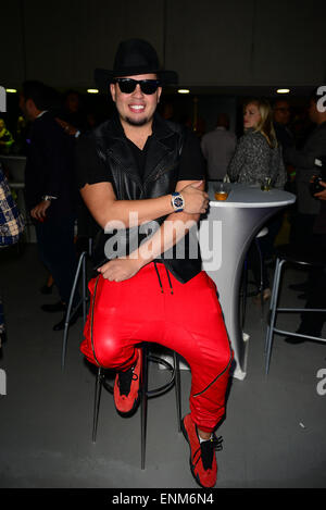 Gente de Zona Konzert im James L Knight Center - hinter den Kulissen mit: Maffio wo: Miami, Florida, USA bei: 2. November 2014 Stockfoto