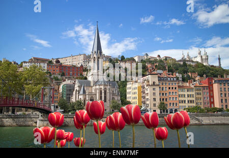 Altstadt von Lyon in Frankreich Stockfoto