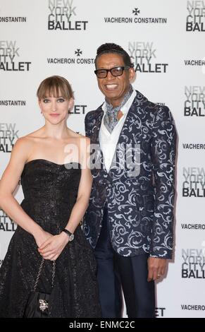 New York, USA. 7. Mai 2015. Ashley Bouder, B Michael im Ankunftsbereich für New York City Ballet 2015 Spring Gala, David H. Koch Theater im Lincoln Center, New York, NY 7. Mai 2015. Foto: Lev Radin/Everett Collection/Alamy Live-Nachrichten Stockfoto