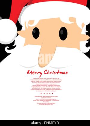 Frohe Weihnachten Santa Karte Stock Vektor