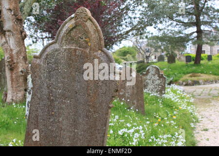 Madron-Friedhof mit Gräbern, Grabsteinen und Gedenkstätten Stockfoto