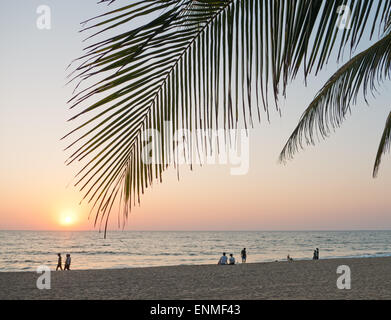 Agonda Strand in Goa in Indien bei Sonnenuntergang Stockfoto