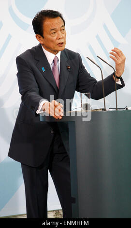 Taro Aso - Treffen der dt. Bundeskanzlerin Mit Dem Japanischen Premierminister Im Bundeskanzleramt, 5. Mai 2009, Berlin-Tiergarten. Stockfoto