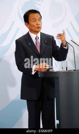 Taro Aso - Treffen der dt. Bundeskanzlerin Mit Dem Japanischen Premierminister Im Bundeskanzleramt, 5. Mai 2009, Berlin-Tiergarten. Stockfoto