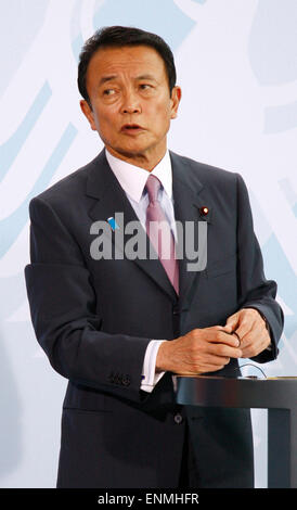 Taro Aso - Treffen der dt. Bundeskanzlerin Mit Dem Japanischen Premierminister Im Bundeskanzleramt, 5. Mai 2009, Berlin-Tiergarten. Stockfoto