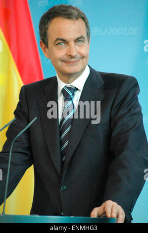 Jose Luis Rodriguez Zapatero - Treffen der dt. BKin Mit Dem Spanischen PM, Bundeskanzleramt, 15. Juni 2007, Berlin-Tiergarten. Stockfoto