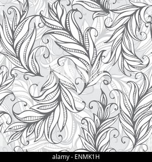 Nahtlose Muster mit erstaunlichen Federn. Vektor-Illustration EPS10 Stock Vektor