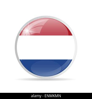 Runde Flag Icon Vector Illustration EPS10 Stock Vektor