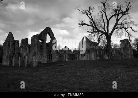 Zerstörten Abtei in Pathologie, Southampton, England Stockfoto