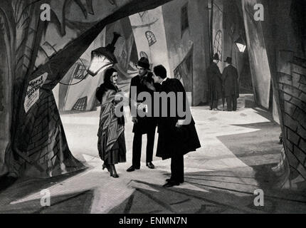 Das Cabinet des Dr. Caligari, Deutschland 1919, Regie: Robert Wiene, Monia: Lil Dagover, Friedrich Feher, Hans Heinrich von Stockfoto