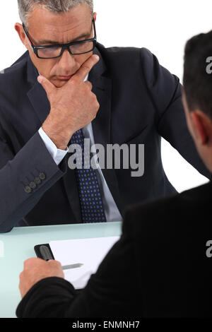 Manager in einer Besprechung Stockfoto
