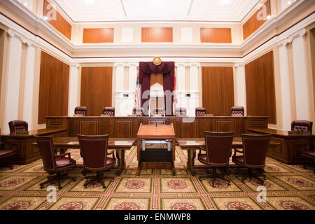 Florida Supreme Court Gerichtssaal Interieur. Stockfoto