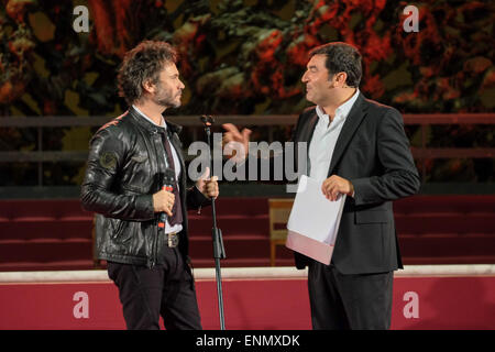 Vatikan-Stadt. 8. Mai 2015. Papst Francis Treffen der italienischen Tennis-Federetion - Nervi Hall, Vatican City 8 kann 2015 Credit: wirklich Easy Star/Alamy Live News Stockfoto