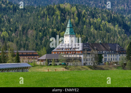 Schloss und Hotel Elmau ist der Ort für die G7-Treffen am 7. und 8. Juni 2015 in Bayern, Deutschland Stockfoto