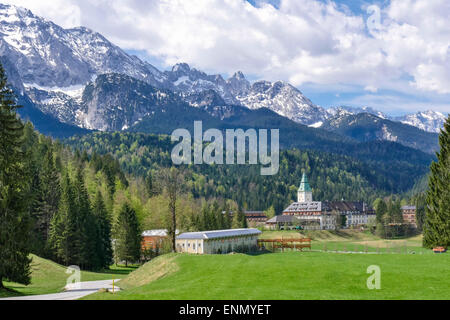 Schloss und Hotel Elmau ist der Ort für die G7-Treffen am 7. und 8. Juni 2015 in Bayern, Deutschland Stockfoto