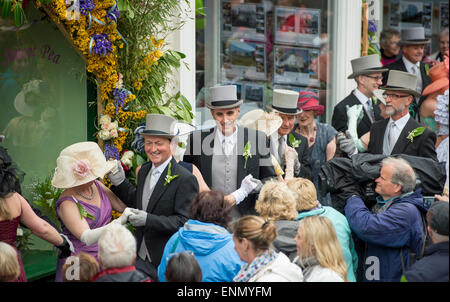 Helston Flora Tag 2015, Mittag Tanz Stockfoto