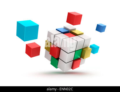 3D Würfel abstrakten Hintergrund Stockfoto