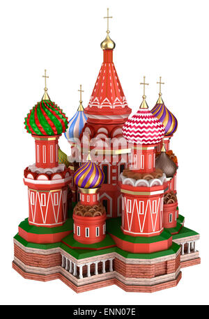 Kathedrale auf dem Roten Platz in Moskau, Russland, isoliert Stockfoto