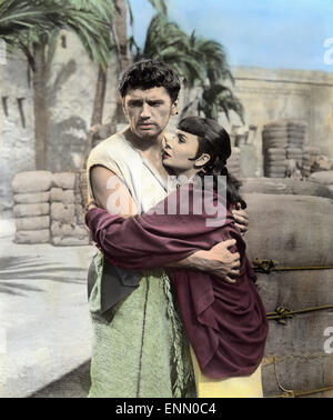 Die ägyptische, USA 1954, aka: Sinuhe der Ägypter, Regie: Michael Curtiz, Monia: Edmund Purdom, Jean Simmons Stockfoto