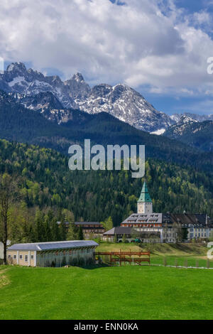 Schloss und Hotel Elmau ist der Ort für die G7-Treffen am 7. und 8. Juni 2015 in Bayern, Deutschland Stockfoto