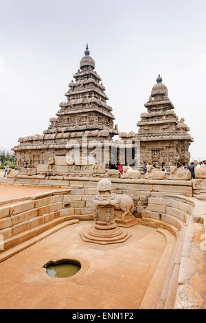 Die Shore Tempel, Mamallapuram. Stockfoto
