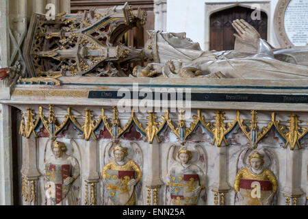 Großbritannien, England, Ewelme. Effigie von Alice de la Pole, Dutchess of Suffolk, Enkelin von Geoffrey Chaucer. Stockfoto