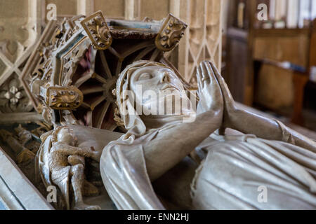 Großbritannien, England, Ewelme. Effigie von Alice de la Pole, Dutchess of Suffolk, Enkelin von Geoffrey Chaucer. Stockfoto