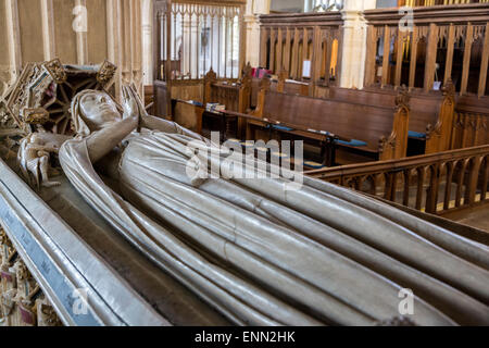 Großbritannien, England, Ewelme. Effigie von Alice de la Pole, Dutchess of Suffolk, Enkelin von Geoffrey Chaucer. Stockfoto