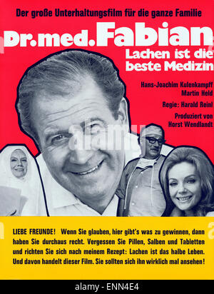 Dr. med. Fabian - Lachen ist Die Beste Medizin, Deutschland 1969, Regie: Harald Reinl, Kinoplakat Stockfoto