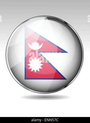 Nepal-Flagge-Taste Stock Vektor