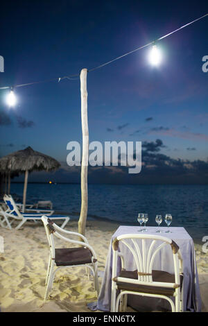 Direkt am Meer Essen, Cayo Coco, Kuba. Stockfoto Direkt am Meer Essen, Cayo Coco, Kuba. Stockfoto