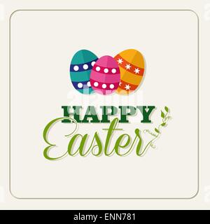 Glückliches Ostern Grußkarte Stock Vektor