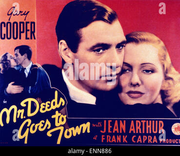 Mr. Deeds Goes To Town, USA 1936, aka: Mr. Deeds Geht in Die Stadt, Regie: Frank Capra, Monia: Gary Cooper, Jean Arthur Stockfoto