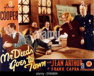 Mr. Deeds Goes To Town, USA 1936, aka: Mr. Deeds Geht in Die Stadt, Regie: Frank Capra, Monia: Gary Cooper, Jean Arthur Stockfoto