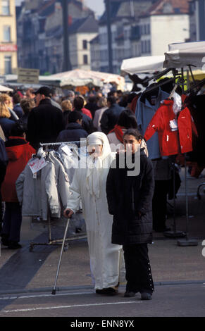 BEL, Belgien, Brüssel, Markt am Gare du Midi.  BEL, Belgien, Bruessel, Markt bin Gare du Midi. Stockfoto