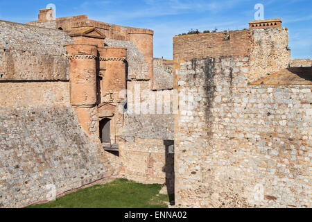 Fort de Salses in Salses-le-Chateau, Languedoc Roussillon, Frankreich. Stockfoto