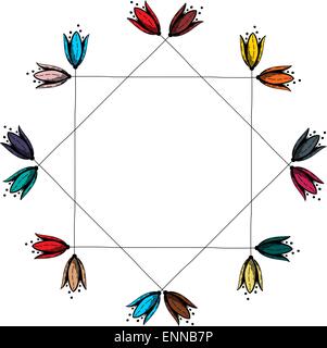 Tulpe-frame Stock Vektor