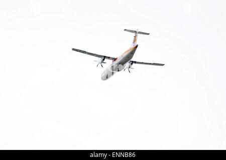 Flugzeug - ATR 72 - 600-- Air Nostrum - Airline, ist vom Flughafen Madrid-Barajas - Adolfo Suarez - ausziehen. Stockfoto
