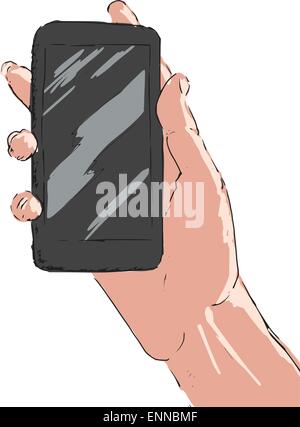 Hand mit smartphone Stock Vektor