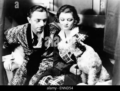 Der dünne Mann, USA 1934, auch bekannt als: The Thin Man, Regie: W.S. Van Dyke, Monia: William Powell, Myrna Loy, Asta Stockfoto