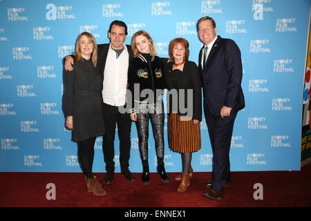 6. Mai 2015. L-R aus dem Film "Die Tochter", Nicole O'Donohue, Ewen Leslie, Odessa Young, Jan Chapman mit Minister Troy Grant. Stockfoto